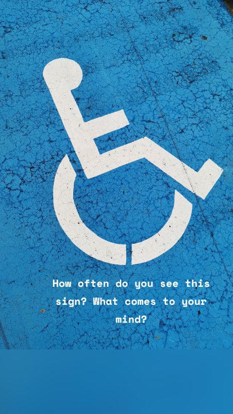 How often do you see this sign? What comes to your mind?